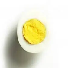 Half of a hard-boiled egg.