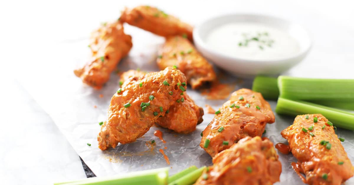Healthy Air Fryer Buffalo Wings - Zested Lemon