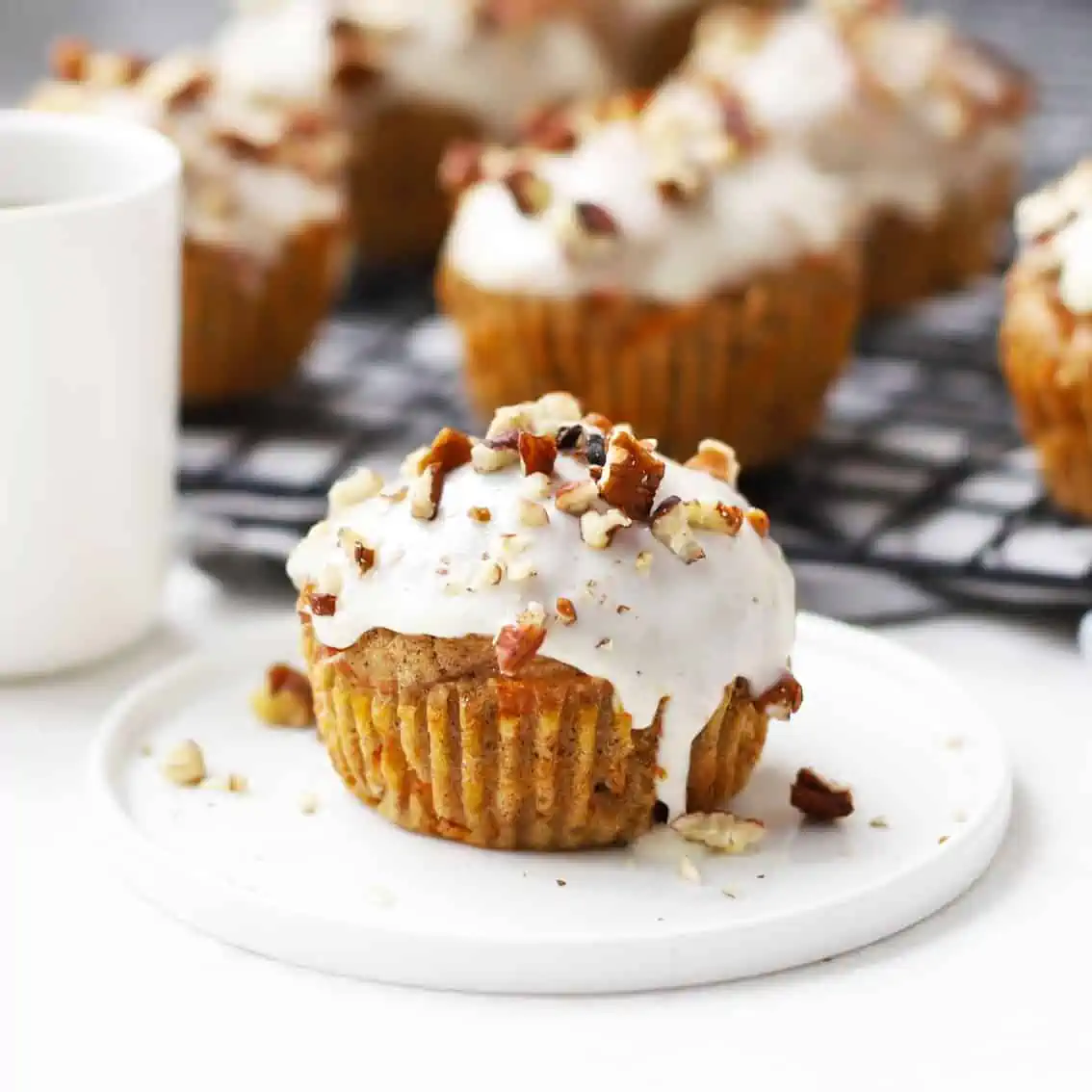 Healthy Carrot Cake Muffins