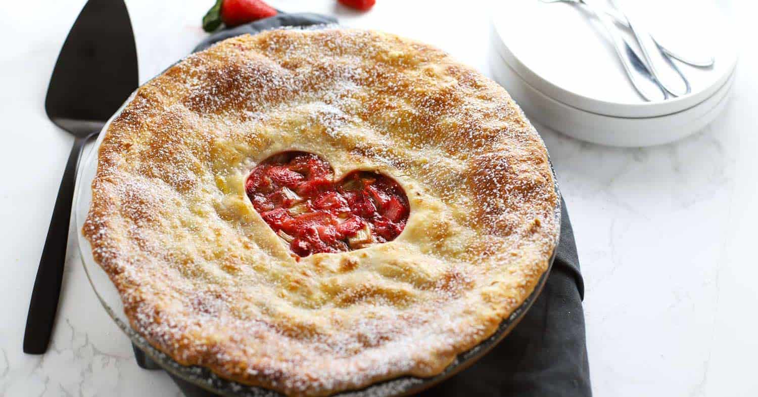 Easy Strawberry Rhubarb Pie - Zested Lemon