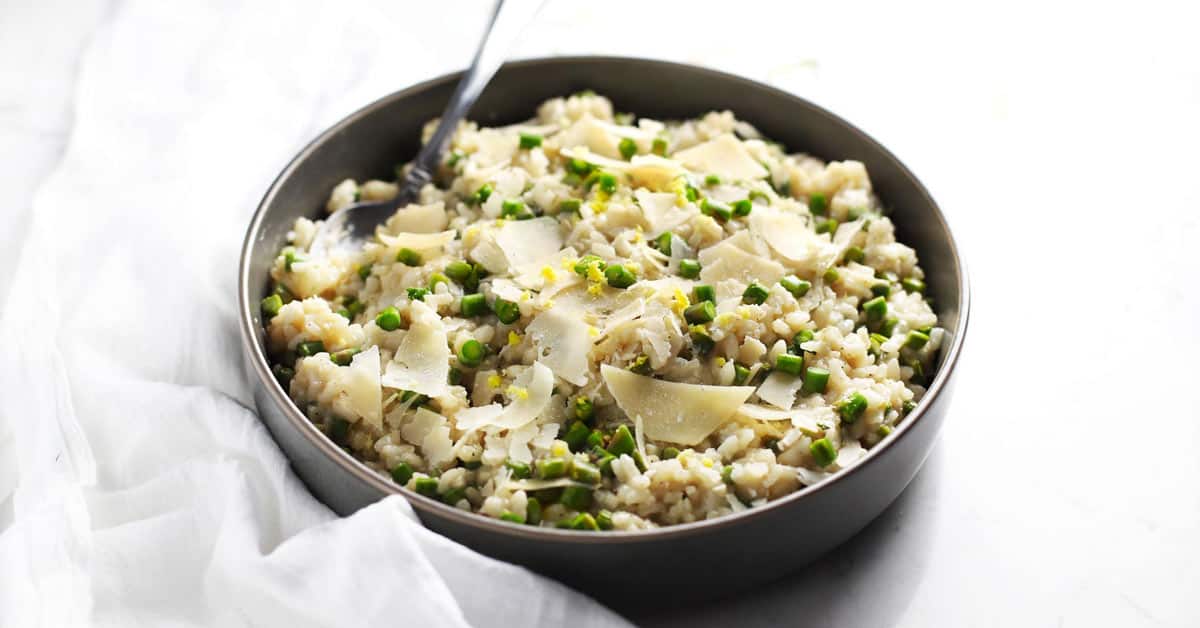Lemon Asparagus Risotto Zested Lemon