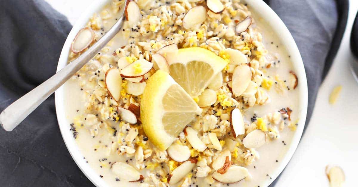 Lemon Poppy Seed Overnight Oats Zested Lemon
