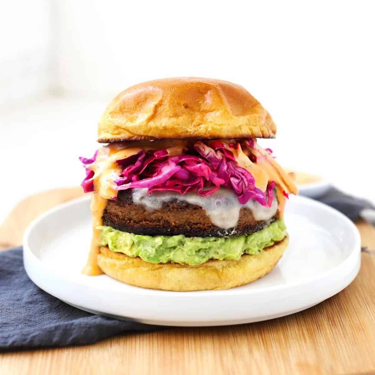 Black Bean Veggie Burger With Chipotle Aioli