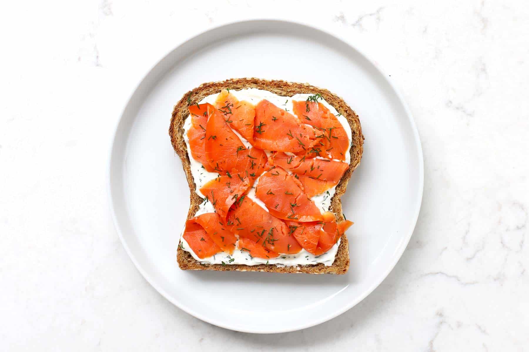 Smoked Salmon Breakfast Toast Zested Lemon