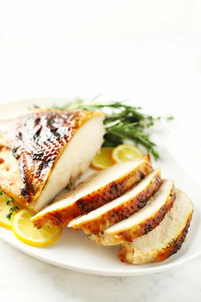 Roasted Boneless Turkey Breast with Honey Garlic Butter - Zested Lemon