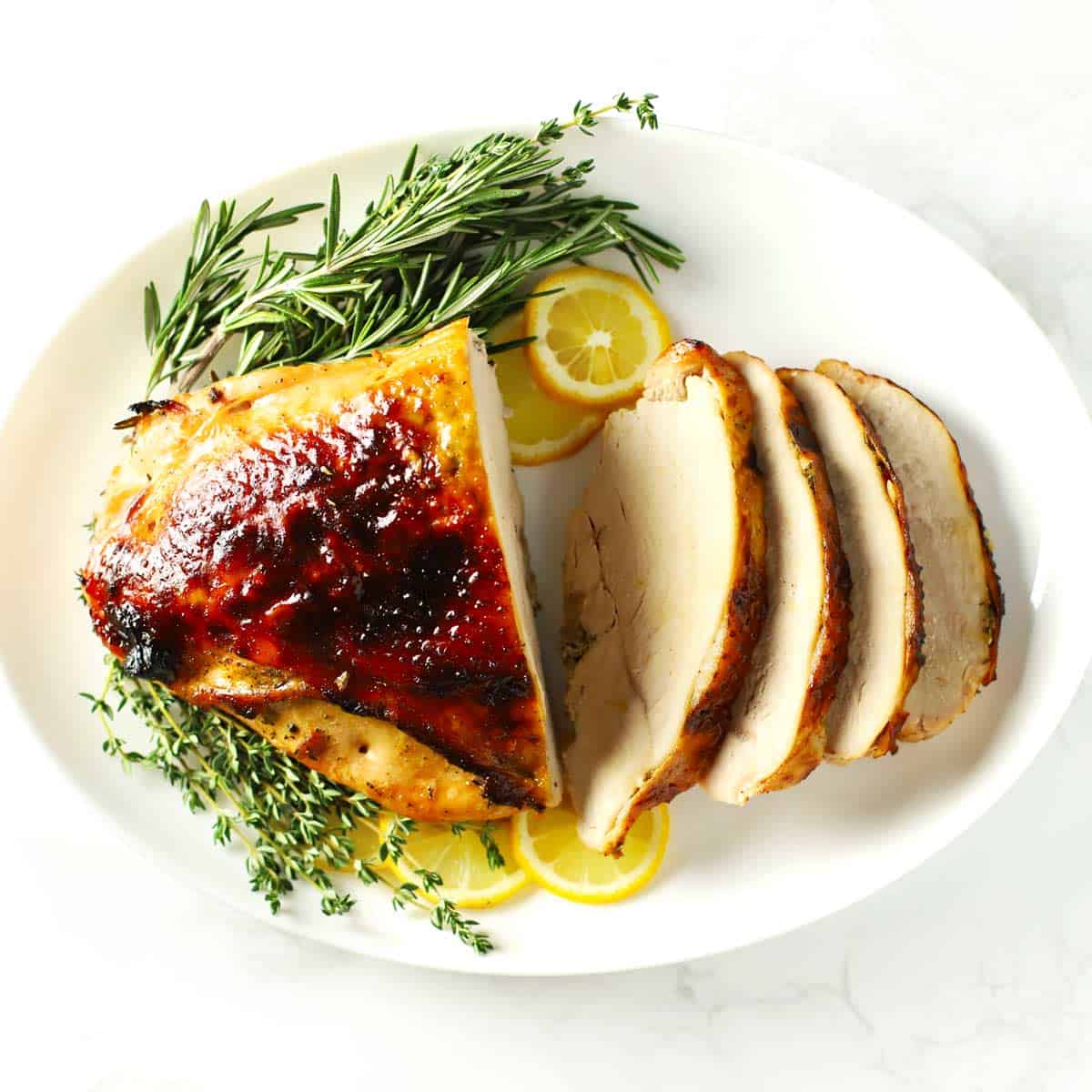 Roasted Boneless Turkey Breast with Honey Garlic Butter