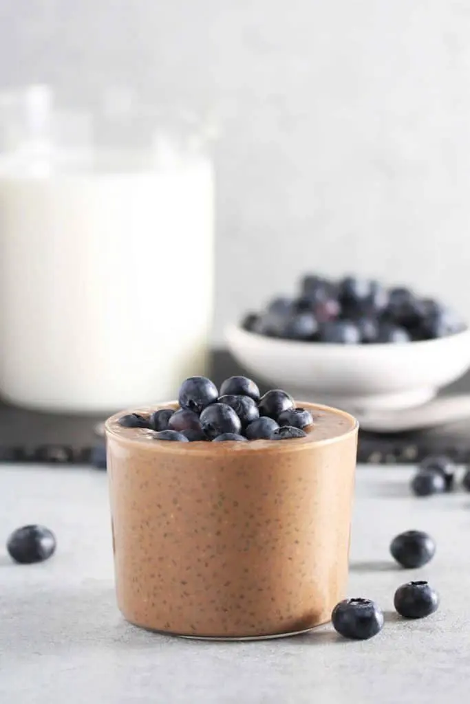 Make-Ahead Blueberry Chai Seed Breakfast Pudding 