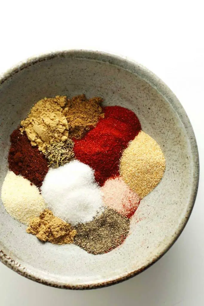 Steak seasoning ingredients in a bowl. 