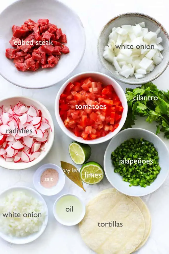 Street taco ingredients