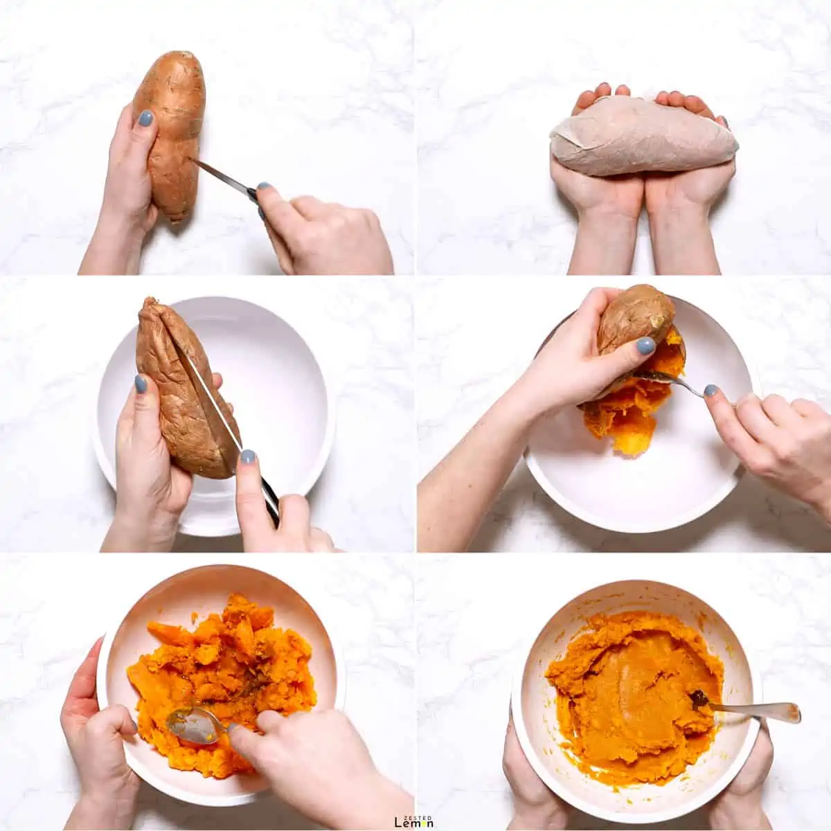 Instructions to make sweet potato breakfast bowl. 