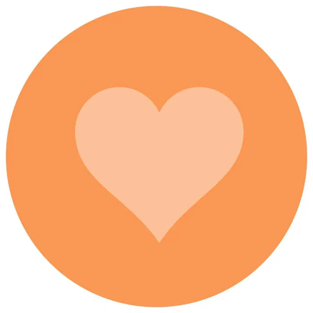 Orange heart icon