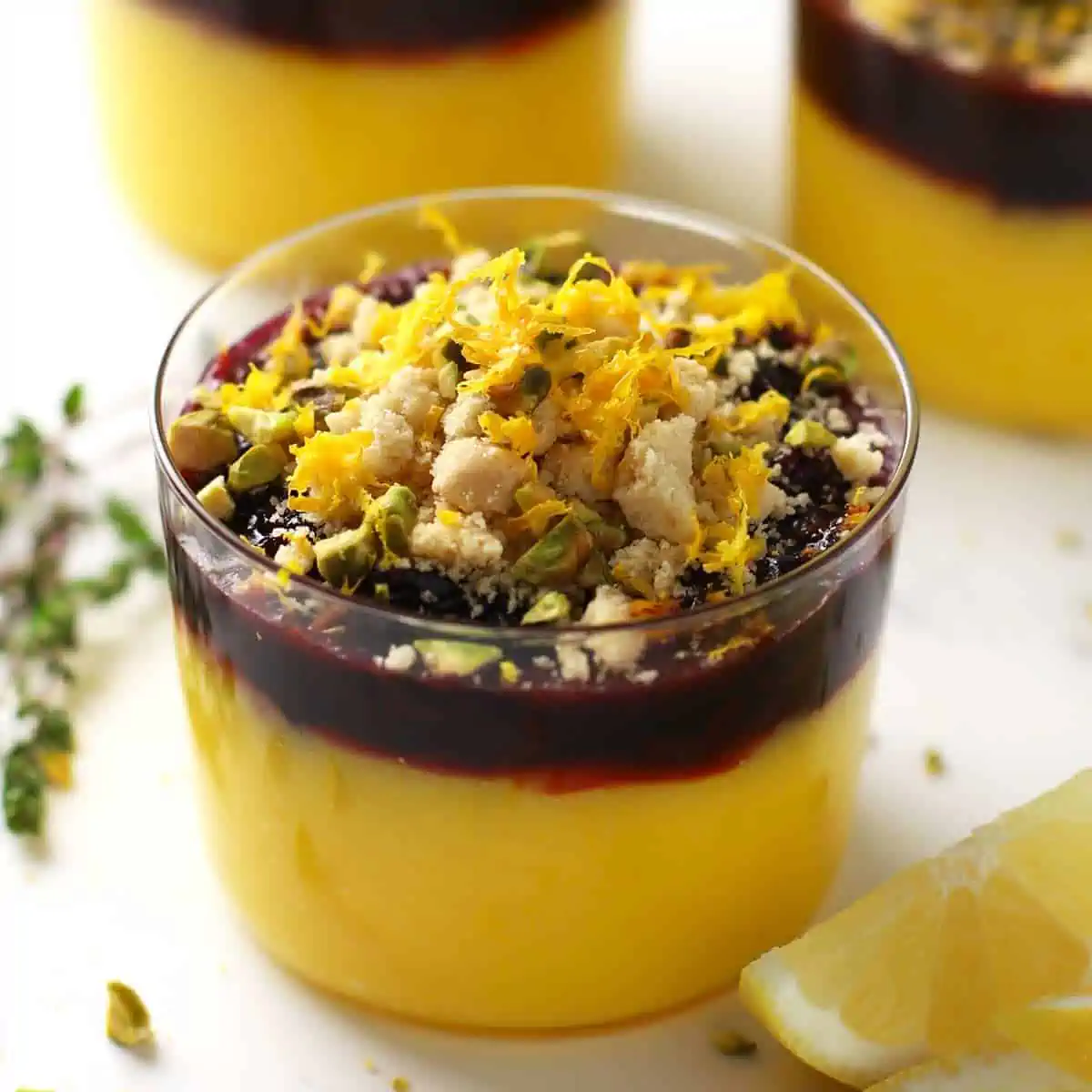 Lemon Curd and Cherry Compote
