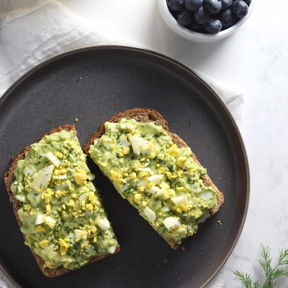 Avocado Egg Salad Breakfast Toast