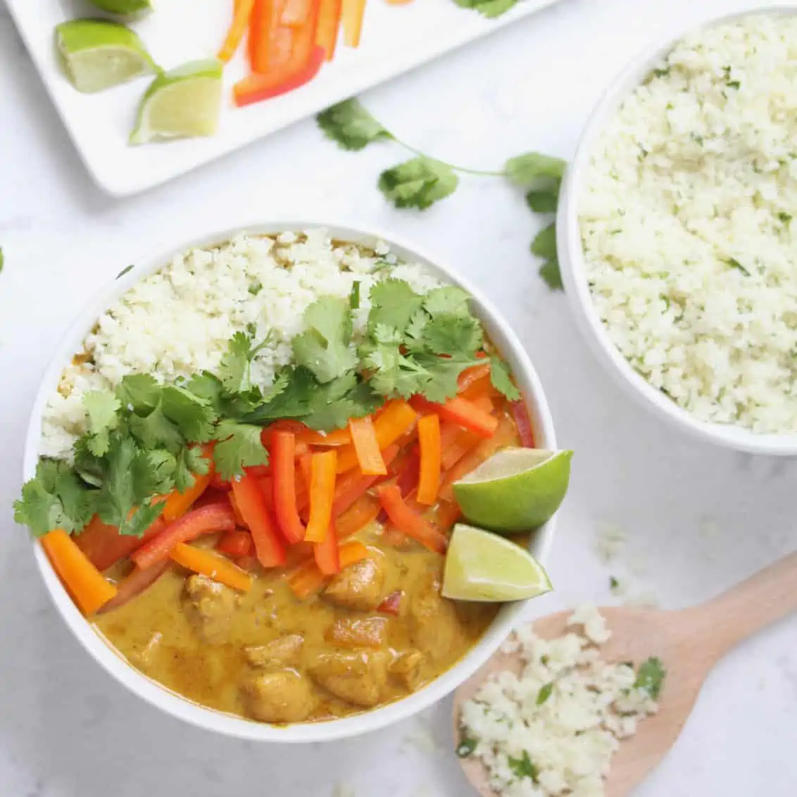 Coconut Curry Chicken with Cauliflower Rice