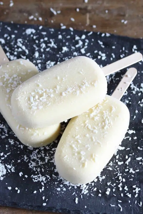 Homemade Coconut Mango Popsicles