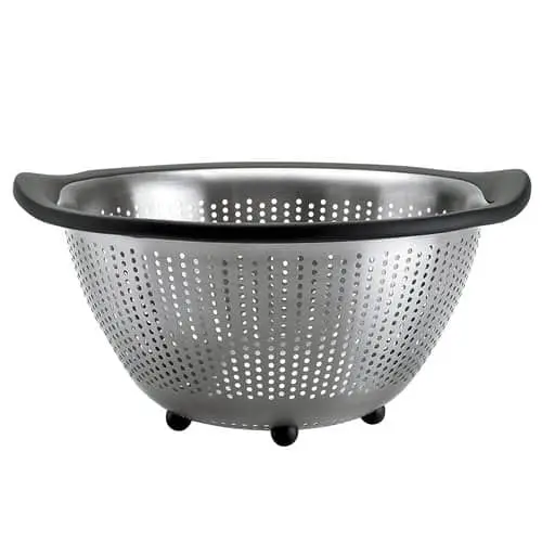 Colander isolated on white.