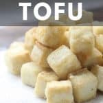 Fried tofu on paper towel.