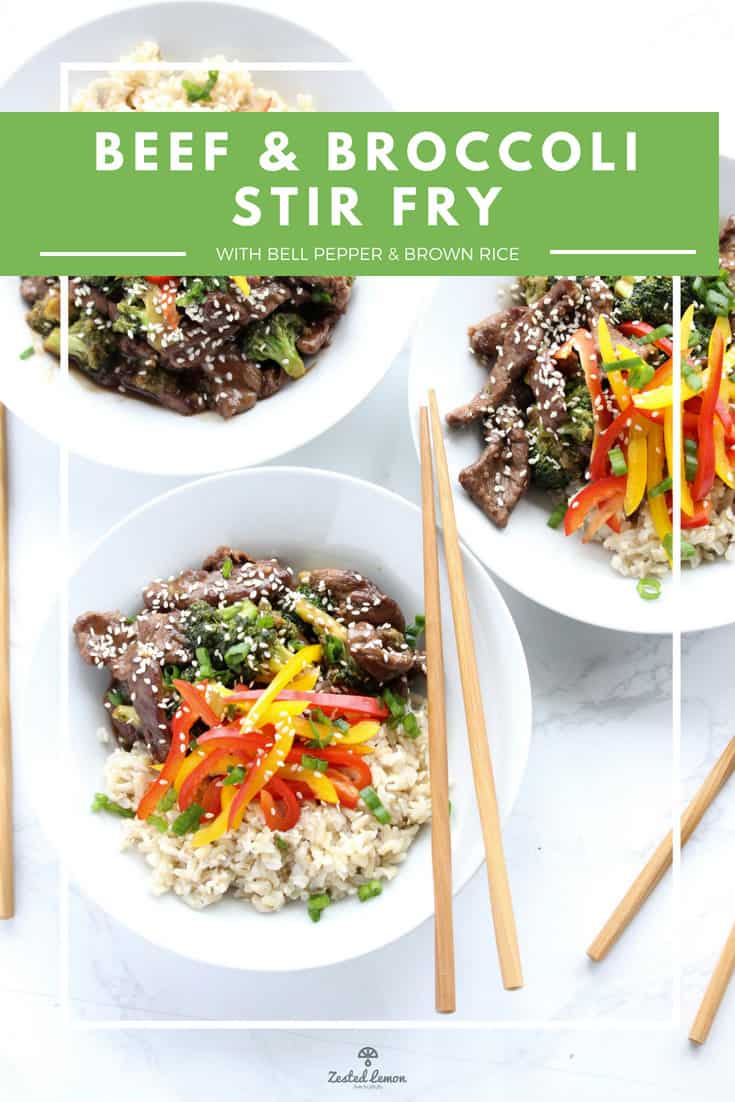 Healthy Beef and Broccoli Stir Fry - Zested Lemon