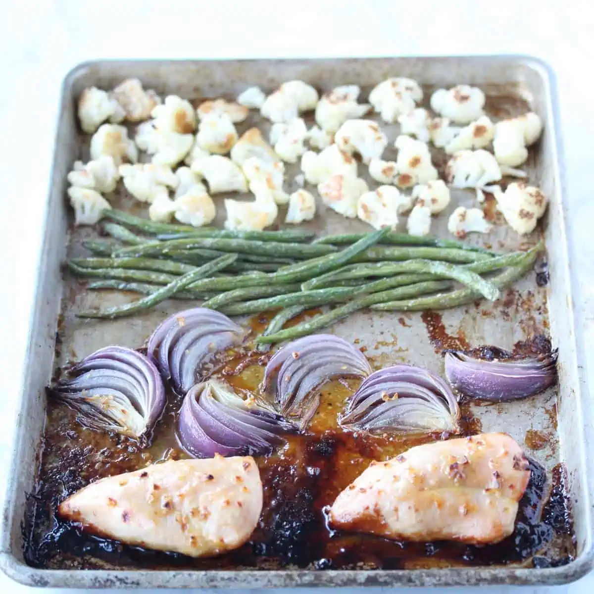 One-Pan Honey Garlic Chicken and Roasted Vegetables