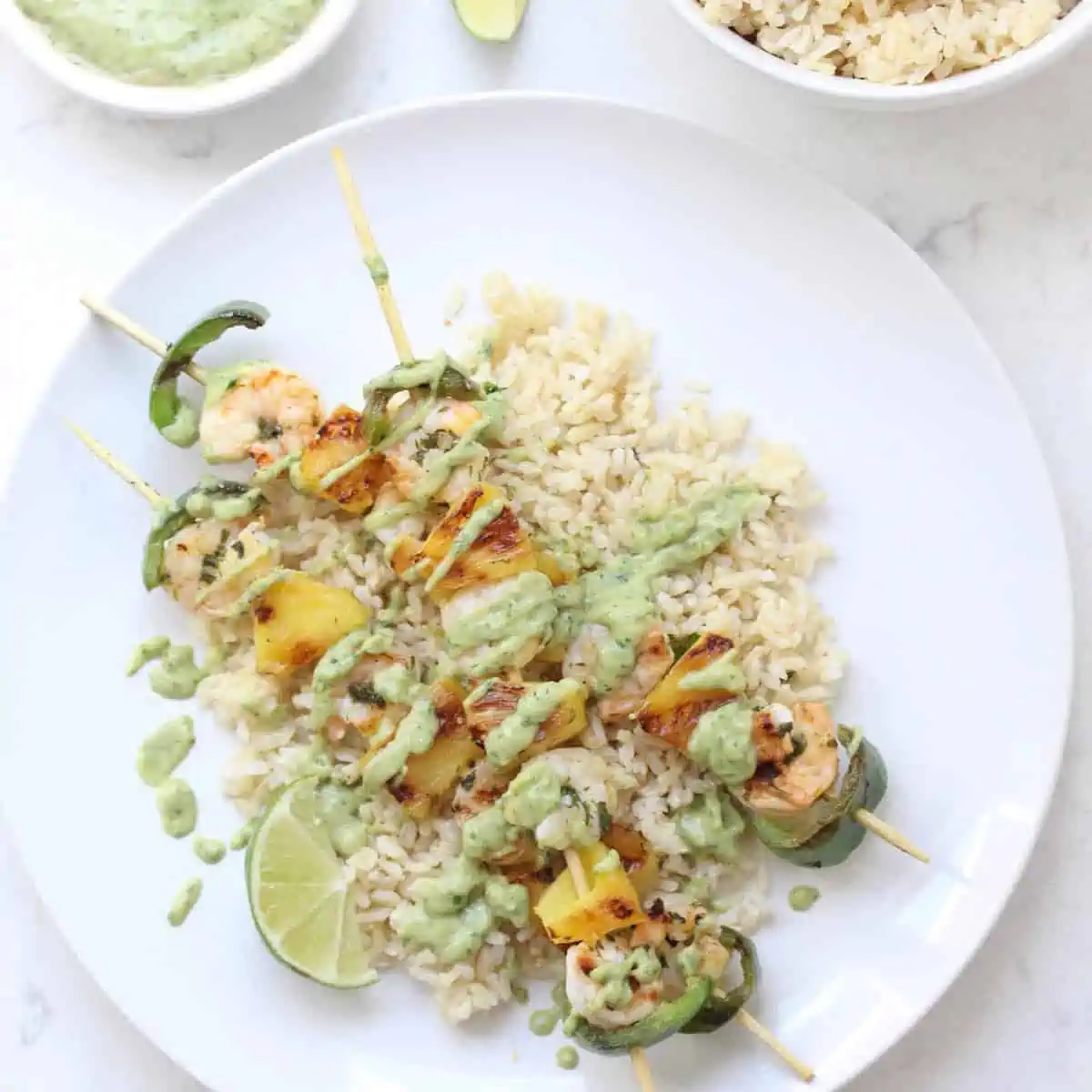 Pineapple Jalapeño Shrimp Skewers