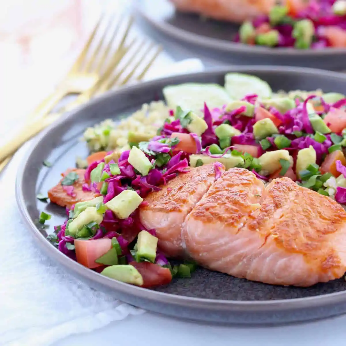 Salmon & Rainbow Quinoa