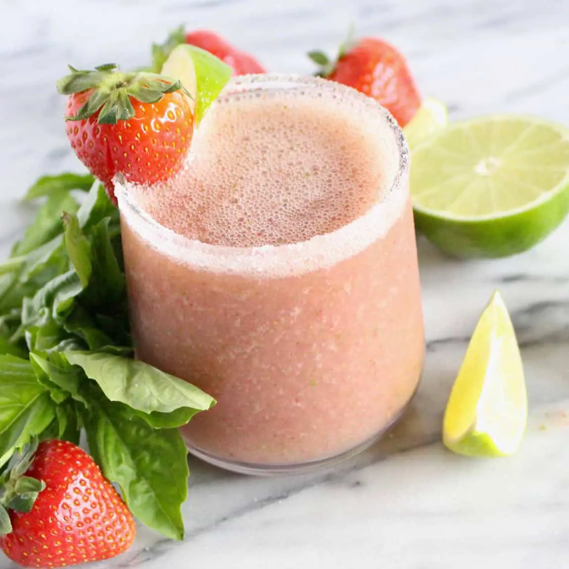 Strawberry Basil Fresh Fruit Margarita